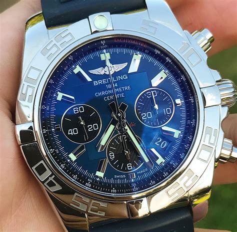 breitling ladies watch blue face|breitling chronomat 44 blue dial.